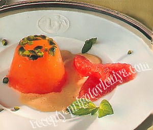 Желе из грейпфрута с соусом