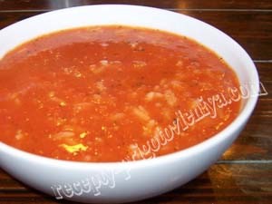 Суп томатный с рисом