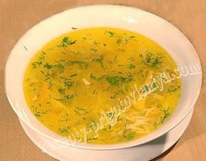 Мясной бульон с вермишелью