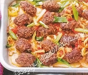 Пряные фрикадельки с овощами