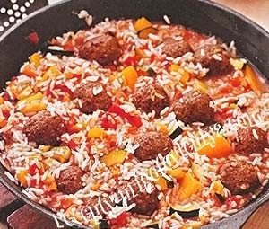 Рагу с фрикадельками и рисом