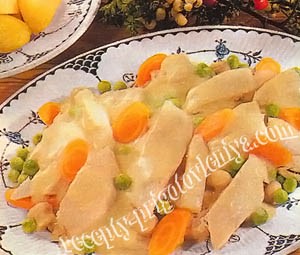 Куриное фрикасе с овощами