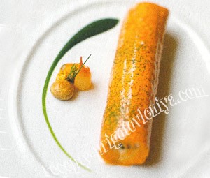 Морской язык, фаршированный грибами