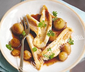 Морской язык в карамели