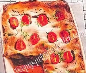 Лазанья с курицей и помидорами