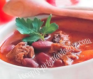 Суп чили с мясом и почками
