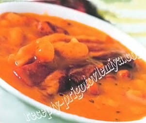 Суп из фасоли с беконом