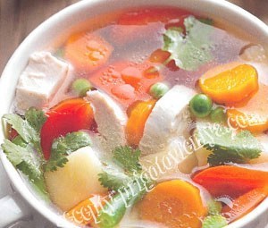 Куриный суп с овощами