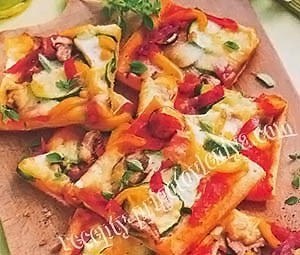 Овощная пицца с грибами