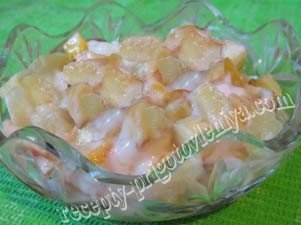 Салат из яблок с кефиром