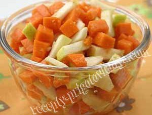 Салат из яблок и тыквы