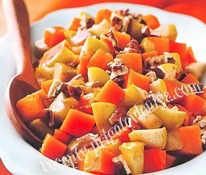 Салат из тыквы и яблока с корицей