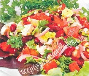 Салат с красной фасолью