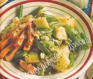 Салат из фасоли с корейкой