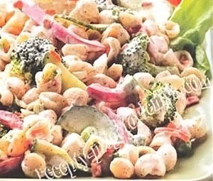 Салат с пастой и брокколи