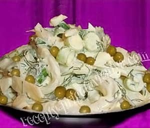 Салат из кальмаров