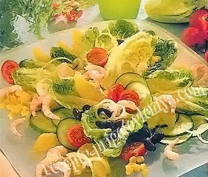 Салат из крабов с апельсинами