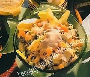Салат с крабами и рисом