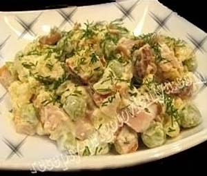 Салат из рыбы с овощами