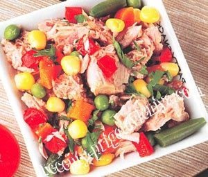 Салат с тунцом и горошком