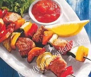 Разноцветные шашлыки