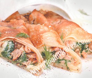 Блинчики с грибами