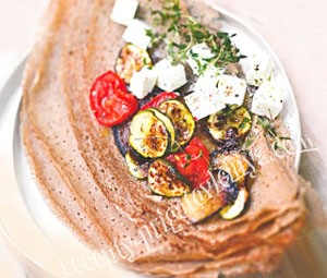 Блины с запеченными овощами