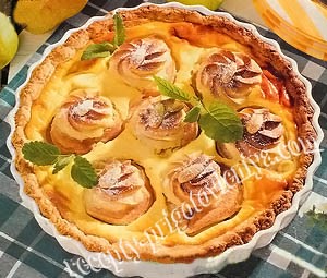 Грушевый пирог с орехами