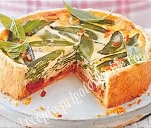 Пряный киш с горошком