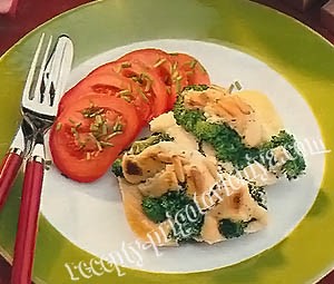 Творожный пирог с брокколи