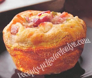 Сырные корзиночки с ветчиной