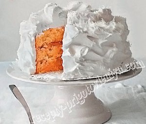 Торт-безе с лимонным джемом