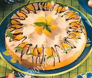 Торт-капучино с мандаринами
