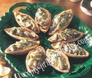 «Лодочки» с грибами