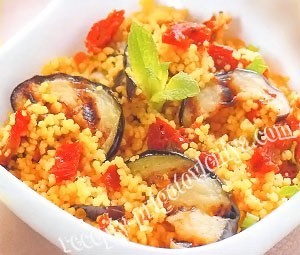 Кускус с баклажанами и мятой