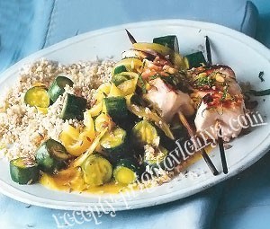 Ячневый кускус с курицей