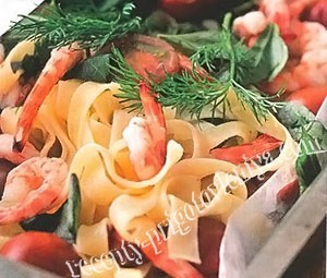 Фетучини с креветками