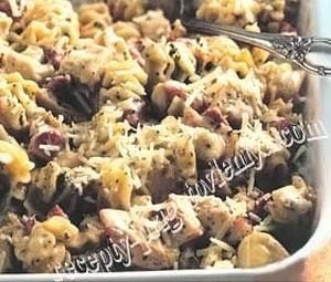 Касарель со сливочно-куриным песто