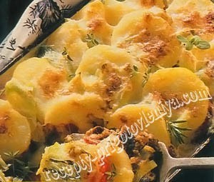 Картофель с рубленым мясом