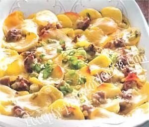 Картофель с колбасой