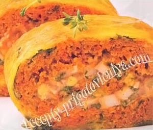 Морковный рулет