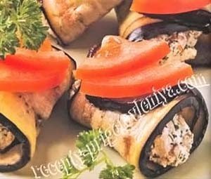 Рулетики из баклажана