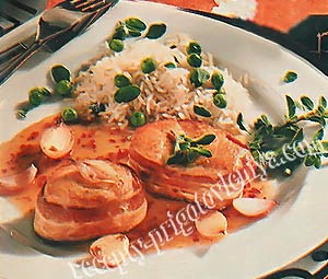 Жареная индейка с рисом
