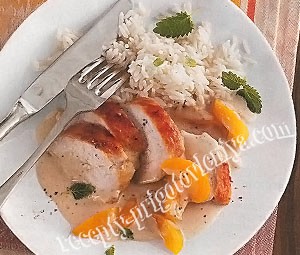 Курица в абрикосовом соусе