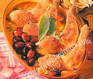 Куриные бедрышки с маслинами