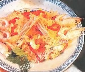 Рис с креветками