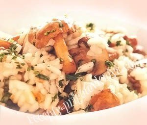 Ризотто с куропаткой и грибами