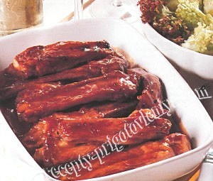 Ребрышки под пряным соусом