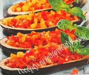 Лодочки из баклажанов
